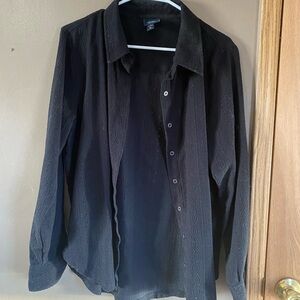 Daytrip Black Textured Women's Button Down Shirt